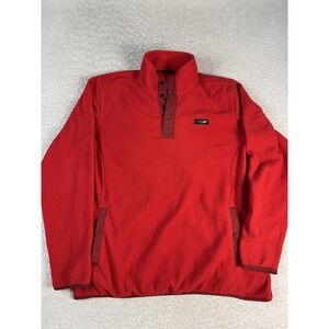 Oakley Pullover‎ Mens Large Red Fleece Snap Button Jacket Outdoor 90s Y2k Style